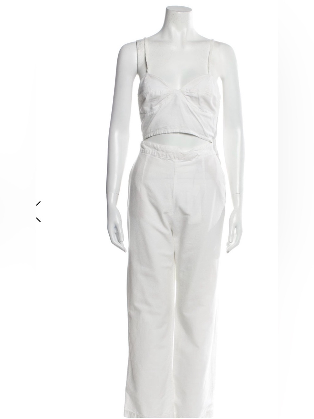Women's White Wide-Leg Pants jumpsuit